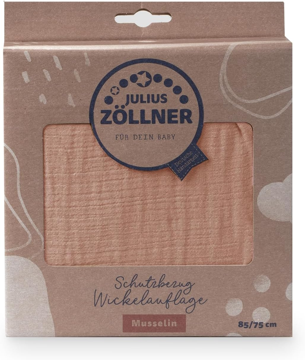 Julius Z&ouml;llner Cover for Changing Mat Made of Muslin Cotton - Muslin Dark Size 85/75 image number 1