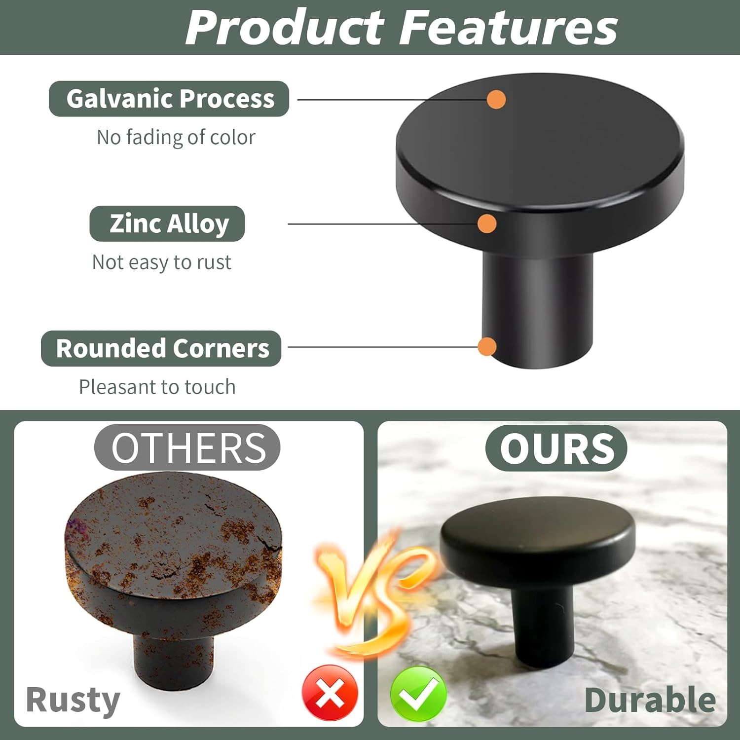 20 Pack Drawer Knobs with 2 Screwdrivers, Modern round Kitchen Cabinet Knobs & Dresser Pulls, Decorative Furniture Handles for Cabinets, Cupboards, Drawers, Durable Hardware for Home & Office (Silver) image number 5