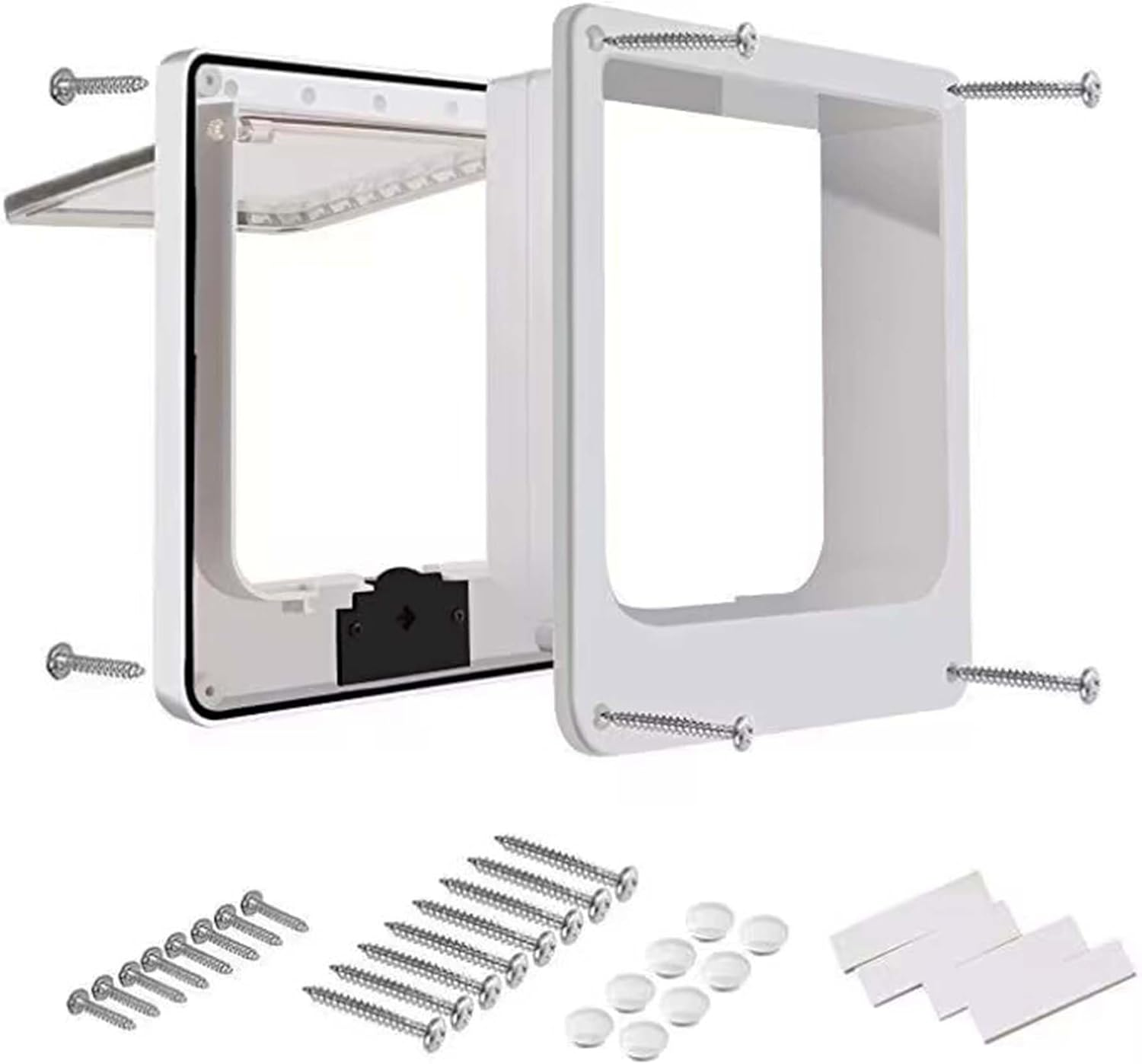 Cat Flap, 4-Way Twist Lock Pet Door for Small Dogs and Cats image number 5