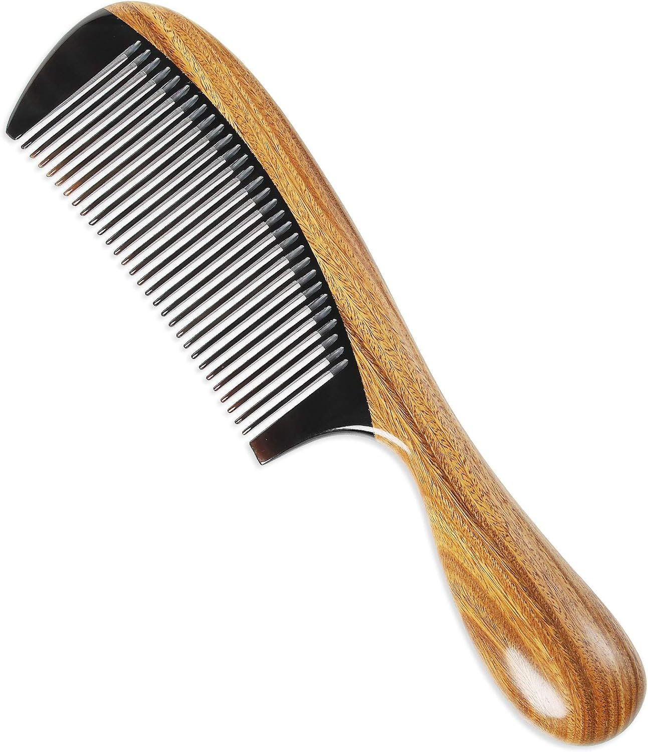 Onedor Handmade 100% Natural Red Sandalwood Hair Combs - Anti-Static Sandalwood Scent Natural Hair Detangler Wooden Comb (Red Sandalwood Extra Wide Tooth) image number 6