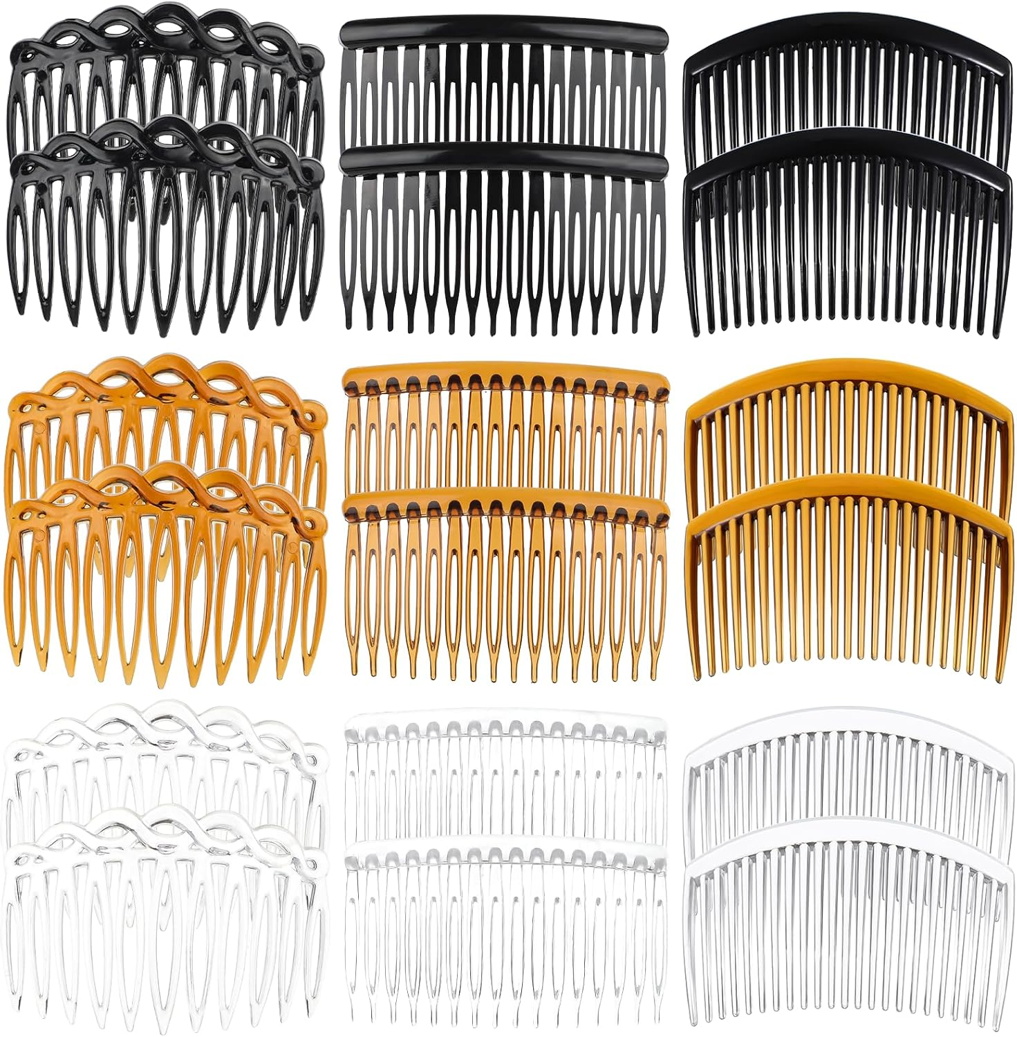 Pack of 18 French Side Combs Hair Combs for Women Plastic Hair Clip Combs Hair Twist Comb Hair Clips Sides for Fine Hair Straight Hair Vintage Decorative Comb Hair image number 5