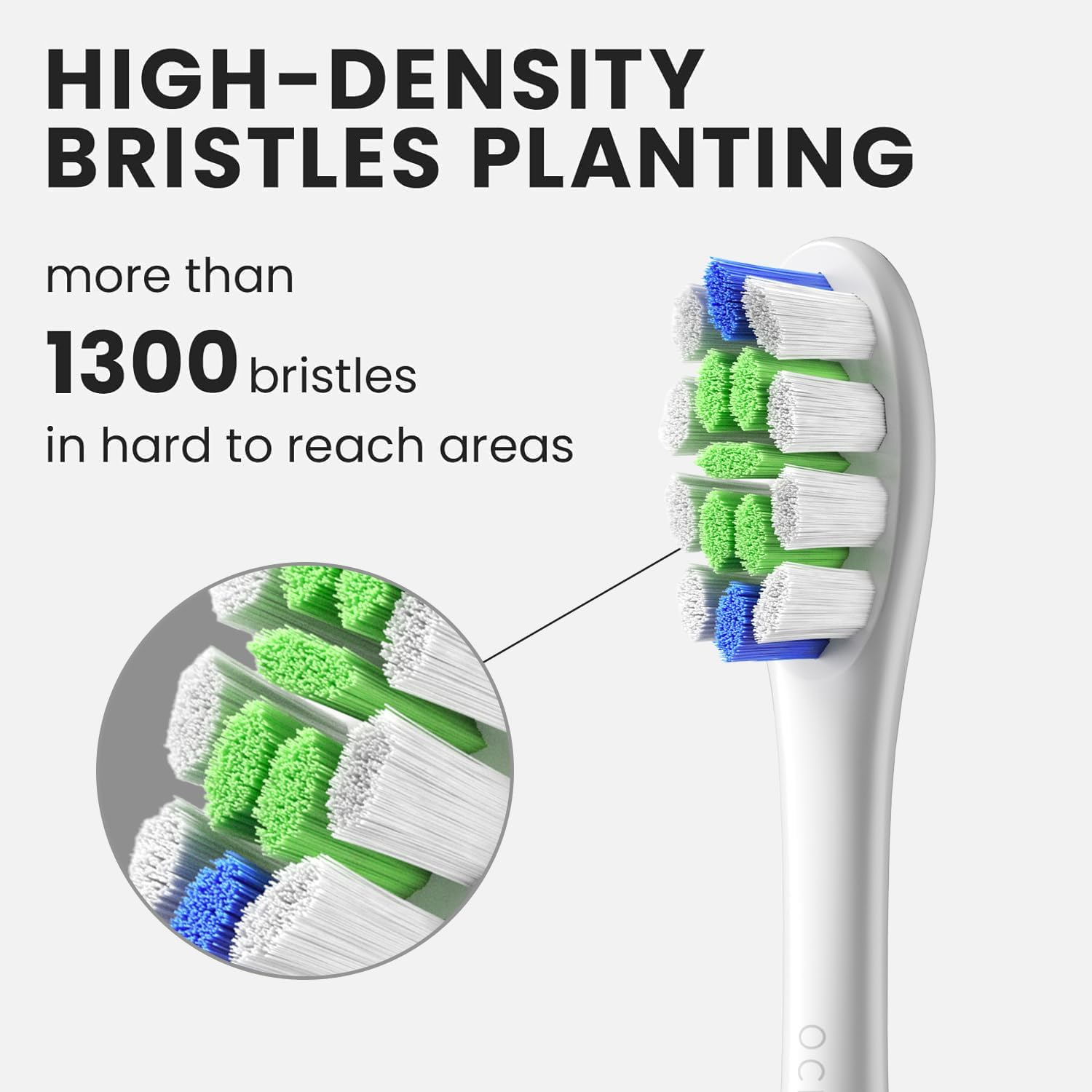 Oclean Toothbrush Standard Clean Brush Head Replacements, Compatible with All Oclean Electric Handles, FDA Approved