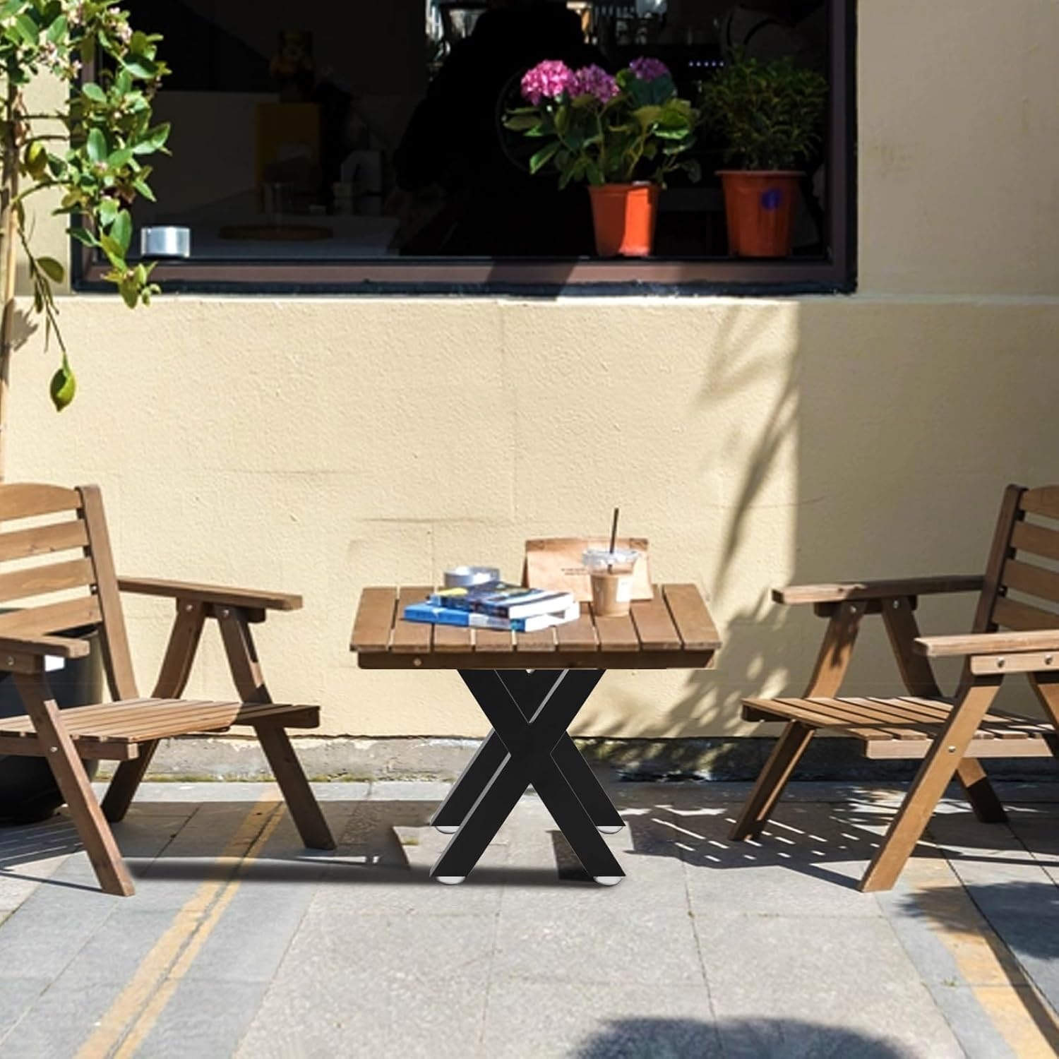 IONPSHG 2Pcs Steel Table Legs Heavy Duty 40X30Cm Adjustable Metal Desk Legs DIY Furniture Legs Tall Dining Table Legs & Frame Support Feet for Home Office Kitchen Work Furniture Dining Coffee (X) - X image number 6