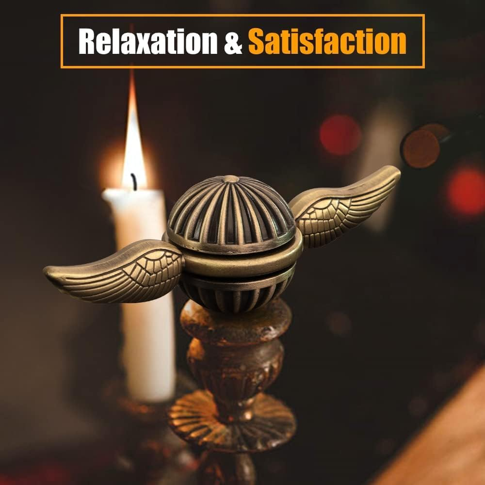 Fidget Spinner Hand Finger Spinning Toy Magic Orb Anxiety Toys Finger Spinners Toy Spining Novelty Toys for Adults and Kids Classroom Stress Relief Birthday (Bronze) image number 3