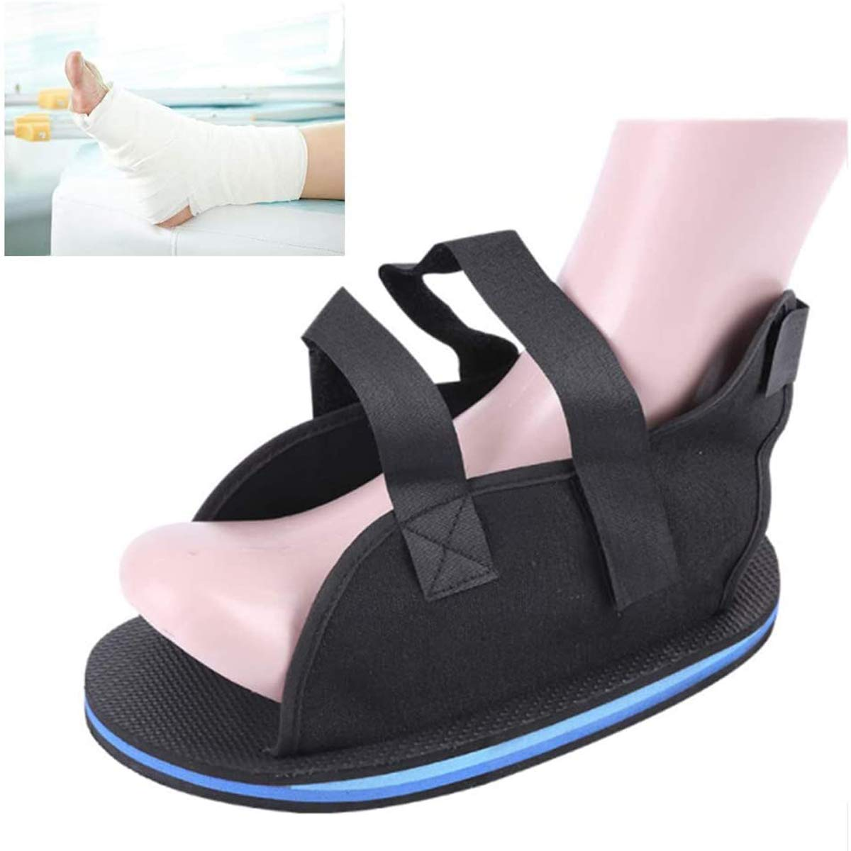 Cast Shoe Foot Fracture Support Open Toe Plaster Cast Boot Post Op Shoe Toe Valgus Surgical Fixed Gypsum Shoe Walking Boot for Foot Injuries Stable Ankle Joints Postoperative Recovery Pain Relief image number 1