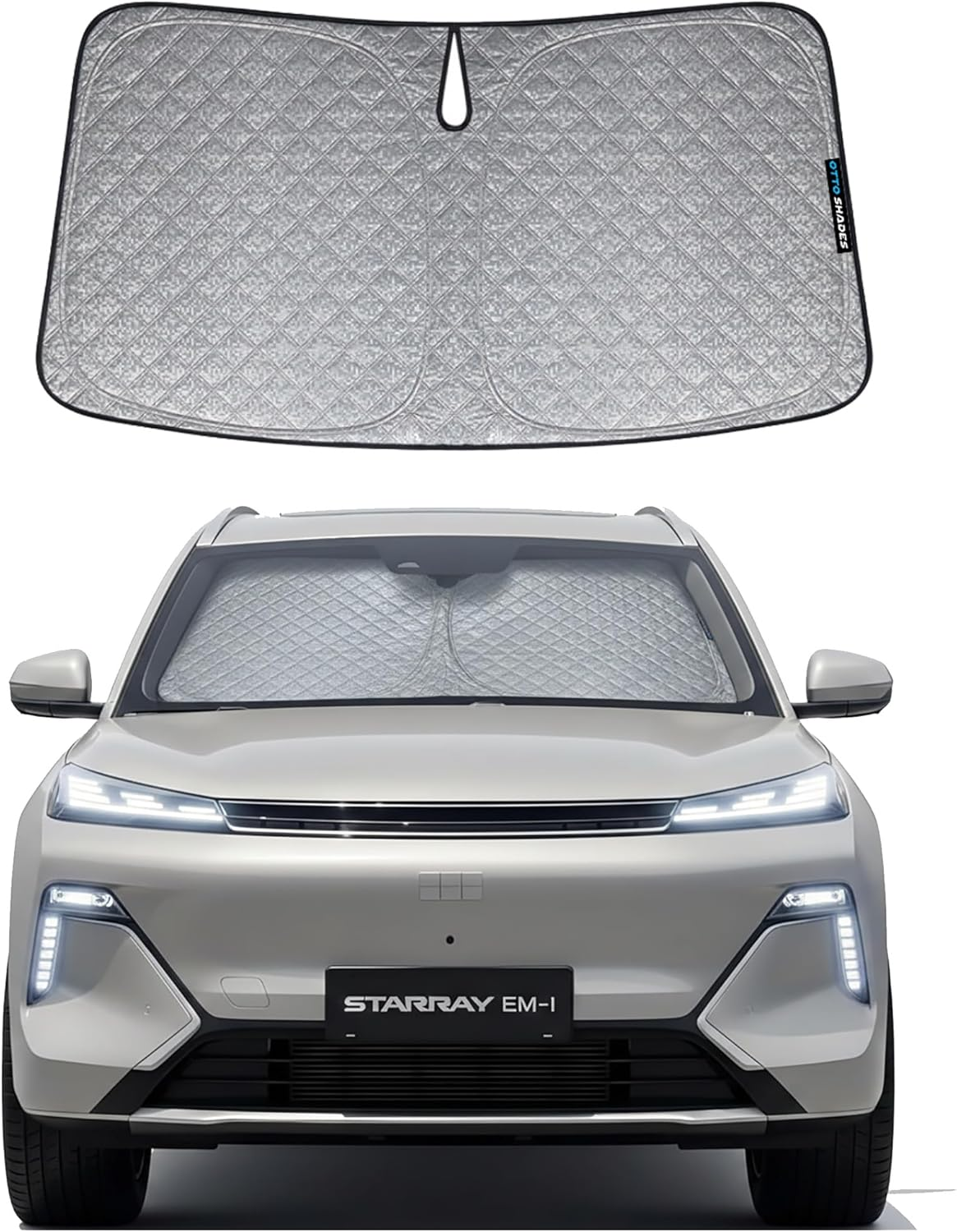 OTTO SHADES Patented Thick Windscreen Sunshade for Geely Starray Em-I 2025-2026, 6-Layer Custom Fit, Maximum UV Protection & Heat Shield | Foldable Front Window Sunshade & Sun Visor Accessories image number 1