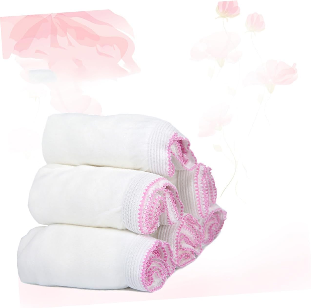 Minkissy Disposable Underpants Underwear Panties Women 2Pcs Cotton Breathable Single Use for Travel Daily Pregnant Postpartum Business Trip Size XL White image number 4