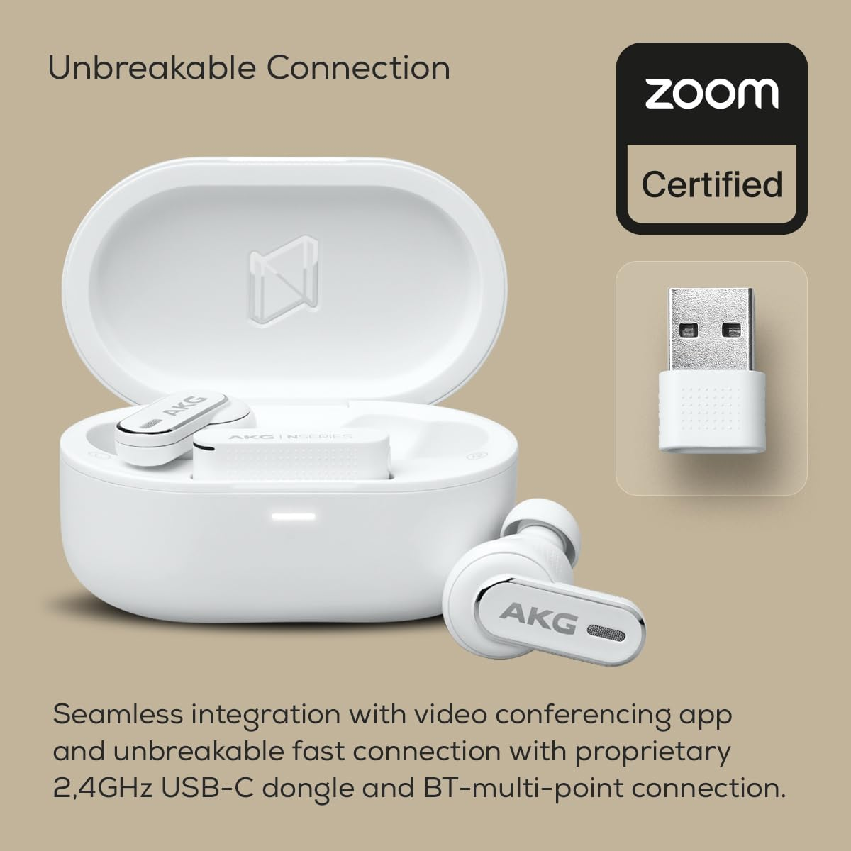 AKG N5 Hybrid TWS Headphone, White image number 1