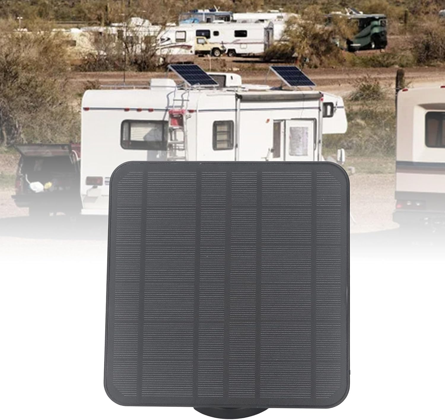 Solar Panel for Outdoor Security Camera, 12W Solar Panel for Ring Spotlight Camera, for Stick up Cam Battery, IP65 Weatherproof Solar Powered, Wall Mount (Black) - White image number 7