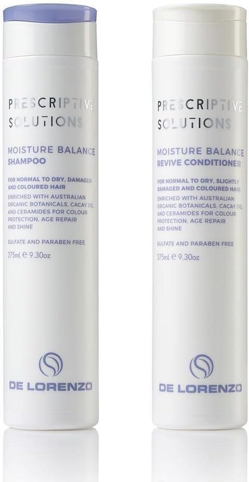 De Lorenzo Prescriptive Solutions Moisture Balance Shampoo & Revive Conditioner Pack 275Ml