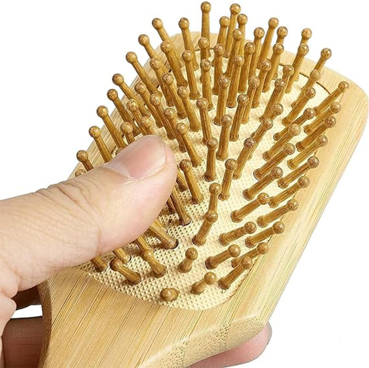 Hair Brush, 100% Natural Bamboo anti Static Hair Massage Brush, Detangling Hair Comb, Reducing Hair Breakage and Frizzy No More Tangle
