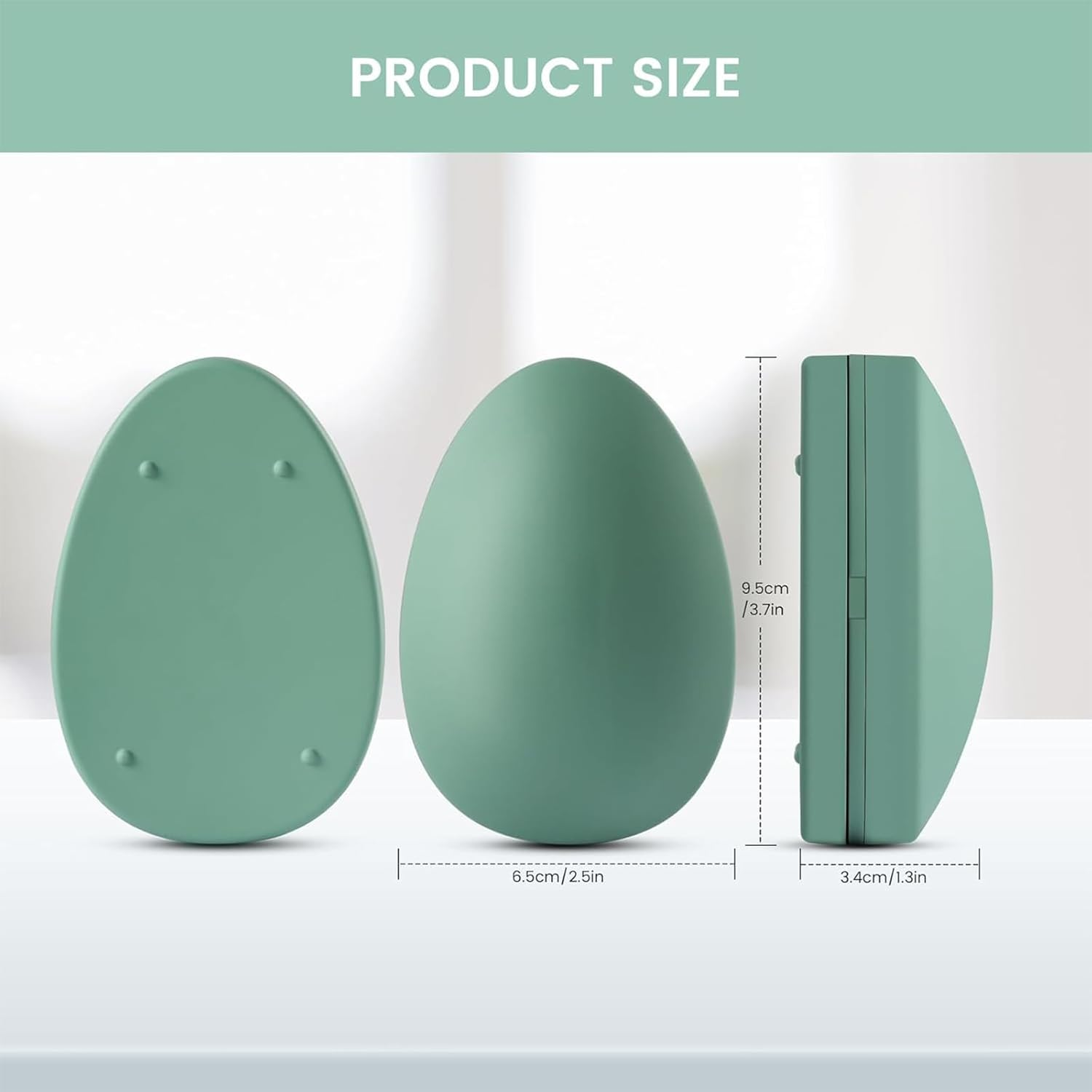 Nano Glass Foot File Callus Remover with Cover， Foot Scrubber Callus Remover for Wet and Dry Feet, Handheld Sized Foot Scraper Portable Pedi Egg Foot Care Tool - Green image number 2