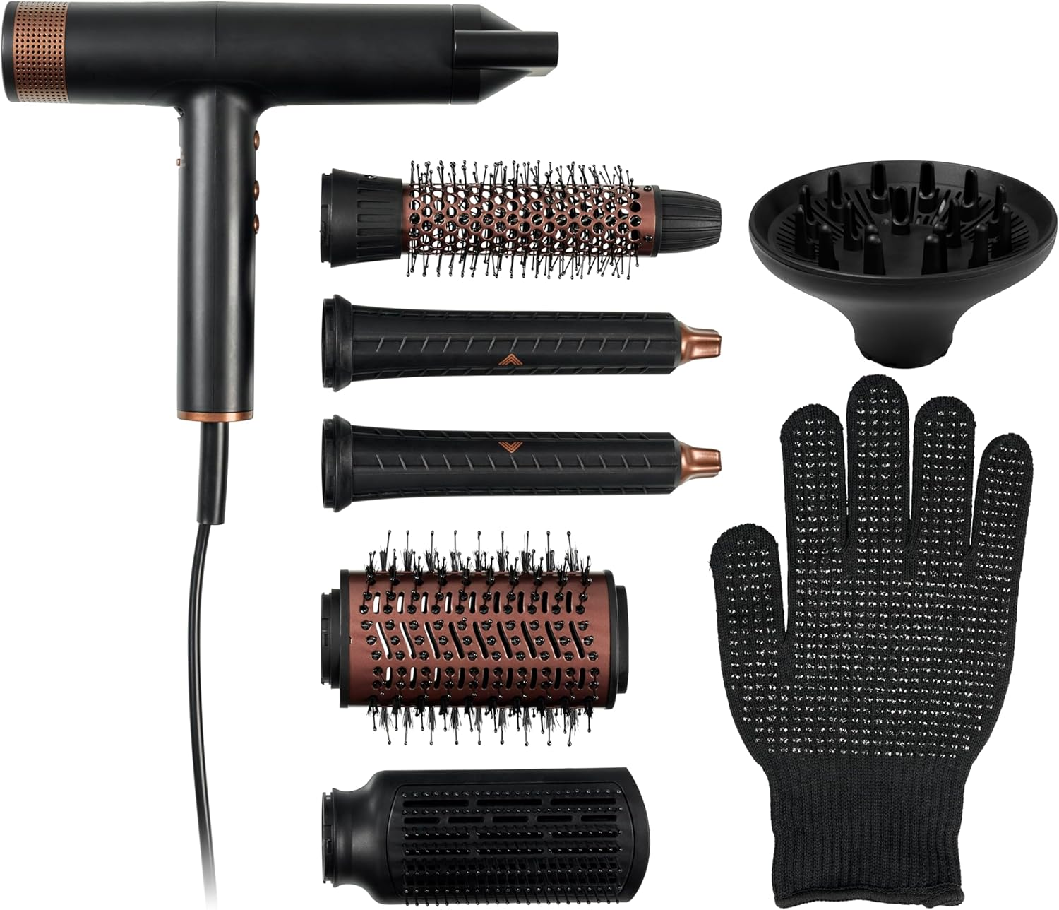 Princess Airstyler Pro, 7-In-1, 3 Heat Levels and Speed, Ion Function, Air Shooting Technology, 1.8 M Cable, Travel Case, 7 Accessories, Thermal Gloves, 2000 W, 01.529205.01.001 image number 5