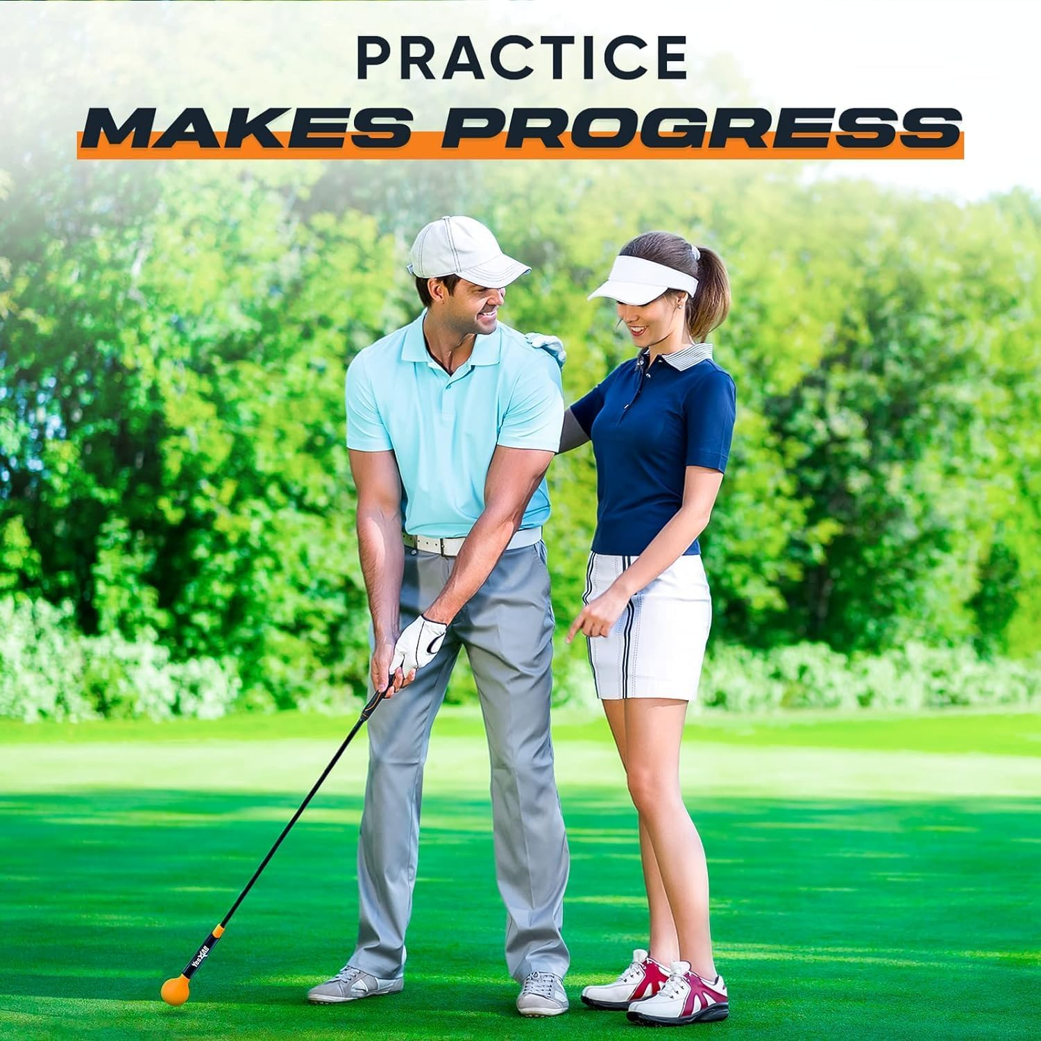 Yes4All 48 Inches Golf Swing Trainer Aid Great for Improving Rhythm, Flexibility, Balance, Tempo, Strength, Range of Motion and Warm Up image number 6