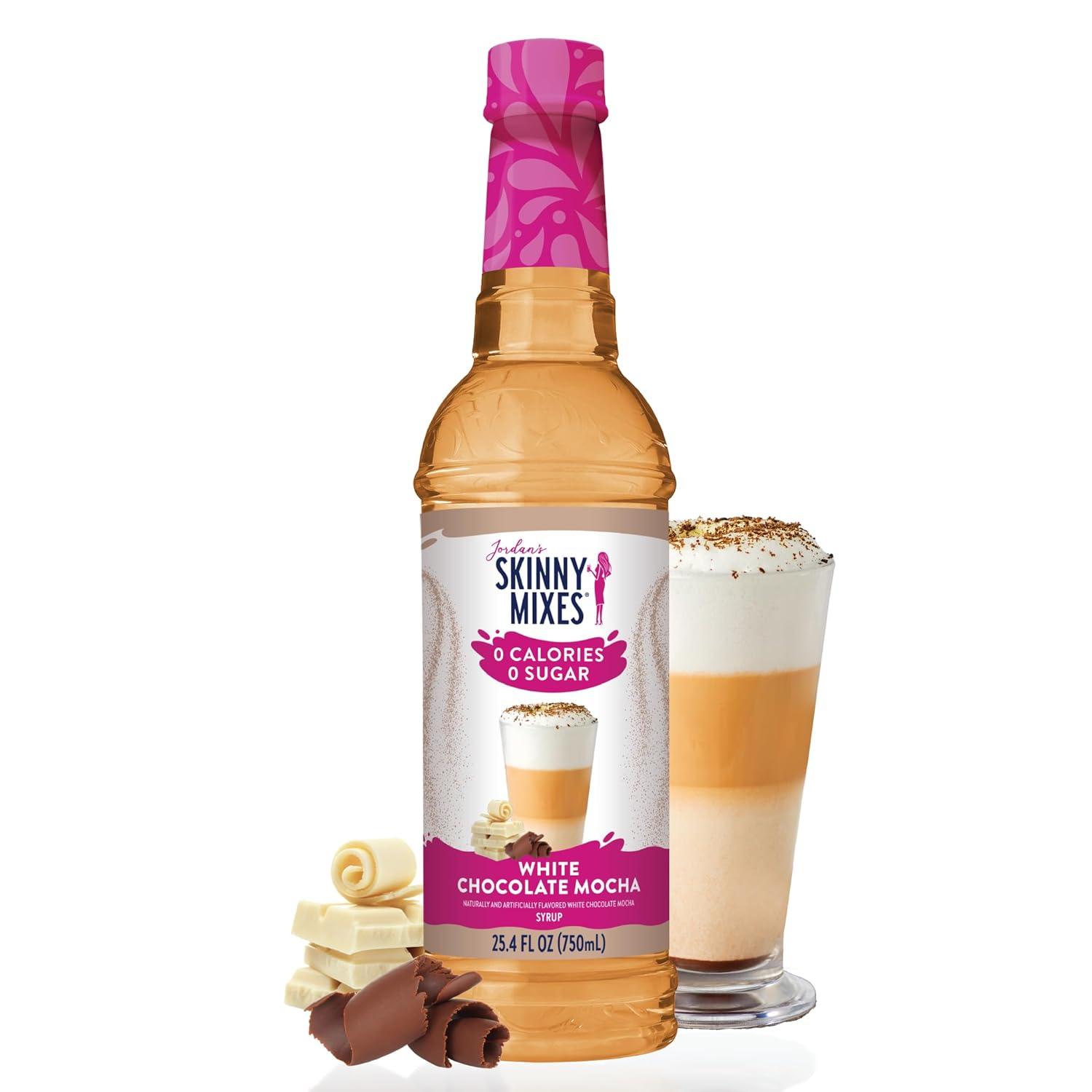 Jordan'S Skinny Mixes Syrups White Chocolate Mocha, Barista Collection Sugar Free Coffee Flavoring Syrup, 25.4 Ounce Bottle image number 3