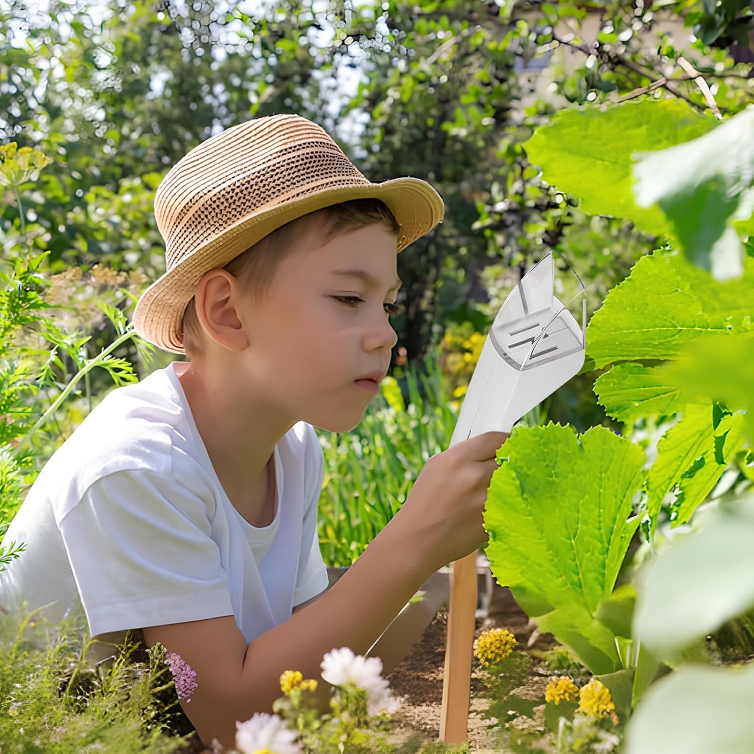 Insect Catcher, 2 Pcs Bug Catcher Handheld, Insect Catching Tool, Portable Humanized Insect Observer with Clear Window, Contactless Bug Catching Container for Nature Exploration (White) image number 1