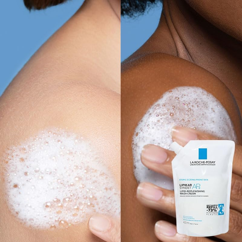 La Roche-Posay Body Wash Cream Lipid Replenishing 400Ml, Eco Refill Pouch, Lipikar Syndet AP+, for Shower or Bath, Suits Adults, Children, Babies, Newborns image number 5
