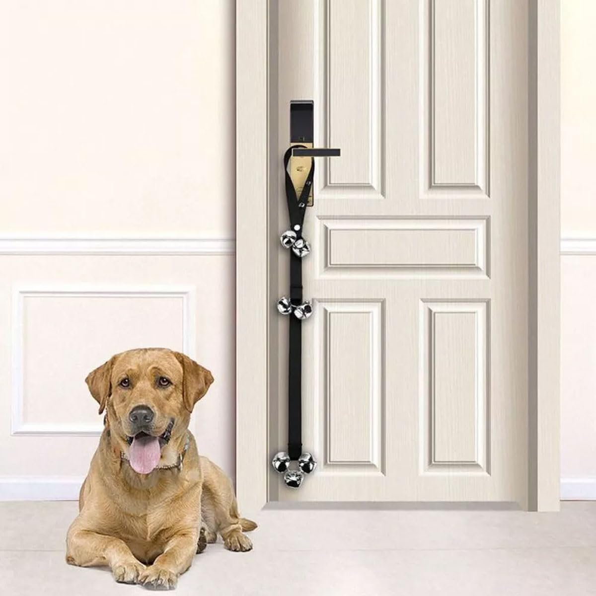 AIMALL Pet Doorbell Rope, Adjustable Training Bell Rope for Dogs and Cats, Easy Installation, Fits Various Doors, 38.97 Inches image number 1