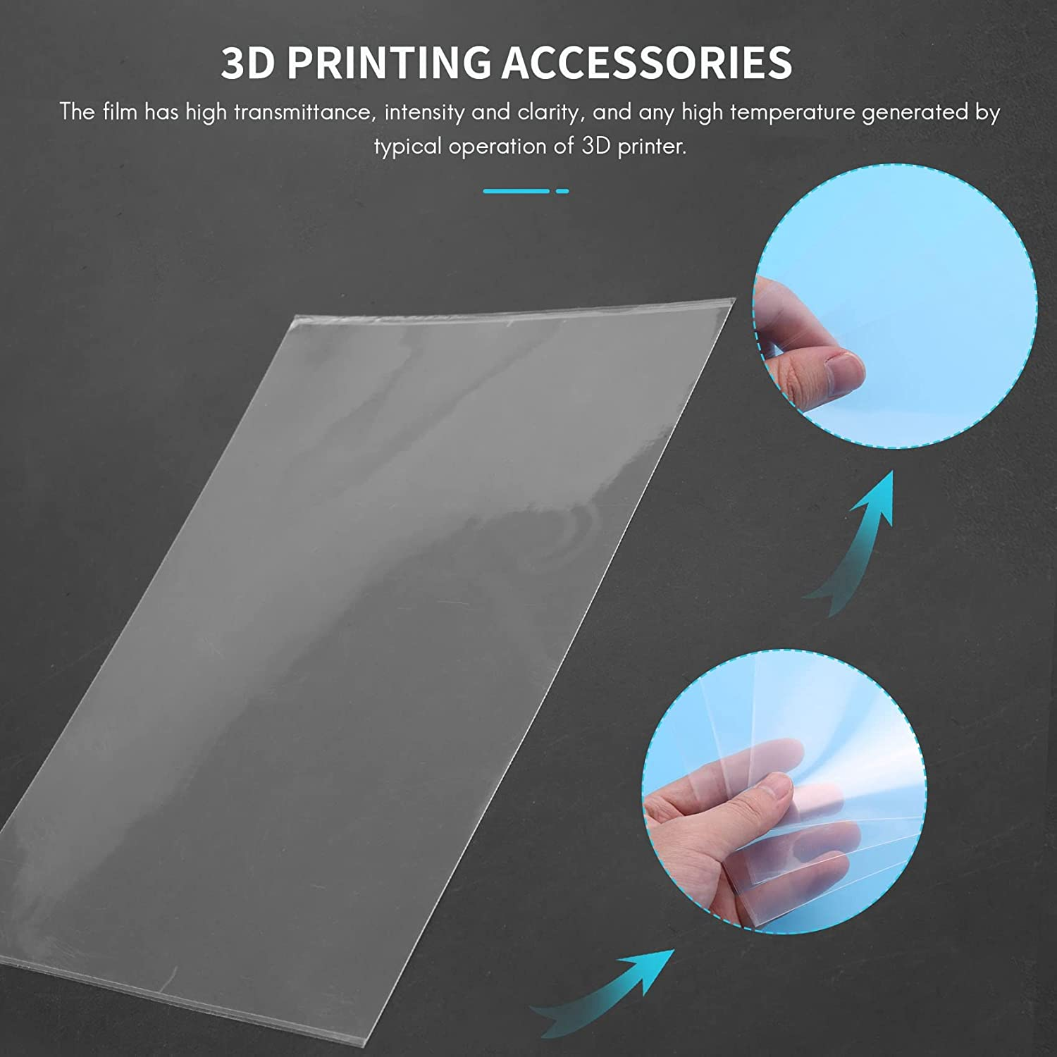 3Pcs FEP Release Film 200X140X0.15 Mm for UV 3D Printers, LCD Resin, with 1Pc Replacement Plastic Spatula image number 6
