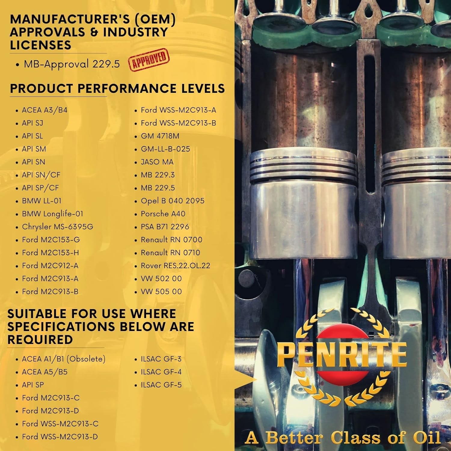 Penrite HPR5 5W-40 Full Synthetic Engine Oil, 5 Litre image number 2