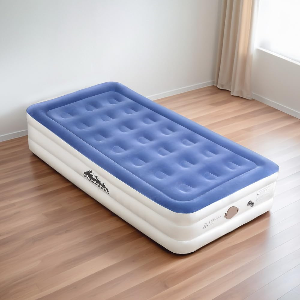WEISSHORN Air Mattress Inflatable Bed with Built-In Pump Single Cube 46Cm image number 1