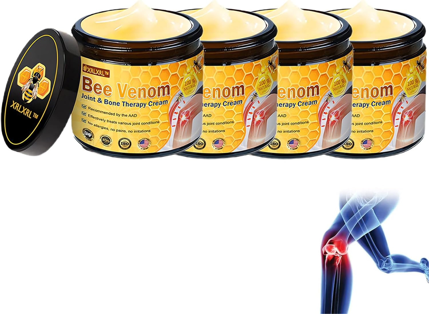 XRLXRL Bee Venom Joint and Bone Cream,Xrlxrl Bee Venom Cream,Improve Joint Mobility, Fast-Acting (4) image number 1