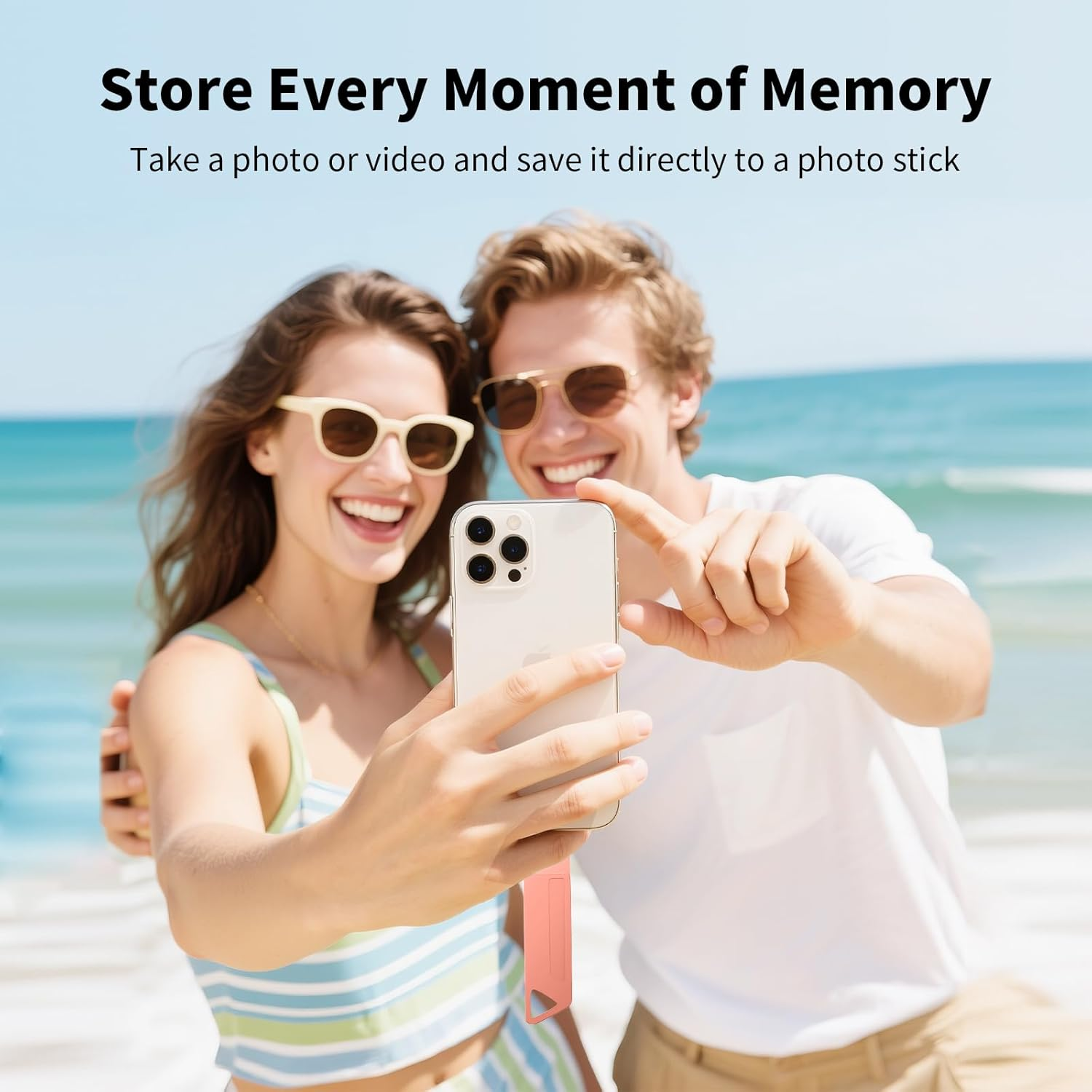 512GB Flash Drive for Phone - High Speed Transfer USB Stick, USB Storage Photo Stick for Backup, 3 in 1 USB Drive for Ios/Android/Computer/More Device (Pink) image number 1