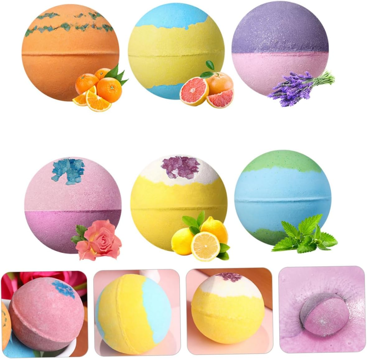 6Pcs Natural Bath Organic Shower Relaxing Spa for Home Travel and Hotel Use image number 4