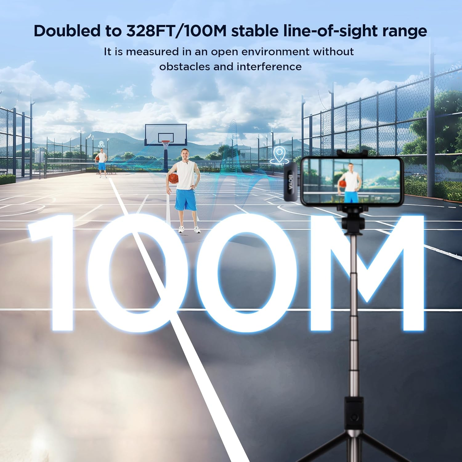 BOYA BY-V20 Wireless Lavalier Lapel Microphone for Android Iphone16/15 PC - Omnidirectional USB Type-C Condenser Video Recording Mic for Interview Podcast Vlog Youtube Live Stream (TX+TX+RX) image number 2