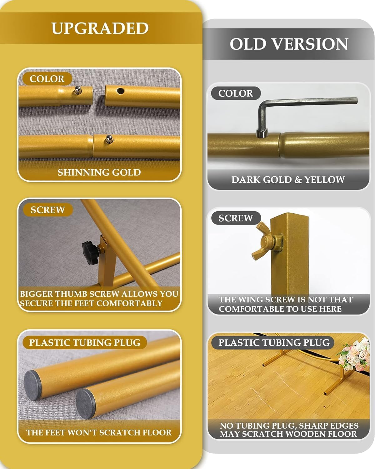 Premium round Balloon Arch Kit, 1.83 M Balloon Hoop Stand, Gold Metal Balloon Circle Frame, Big Size Backdrop Stand for Birthday, Wedding, Baby Shower, Grad Party Decoration