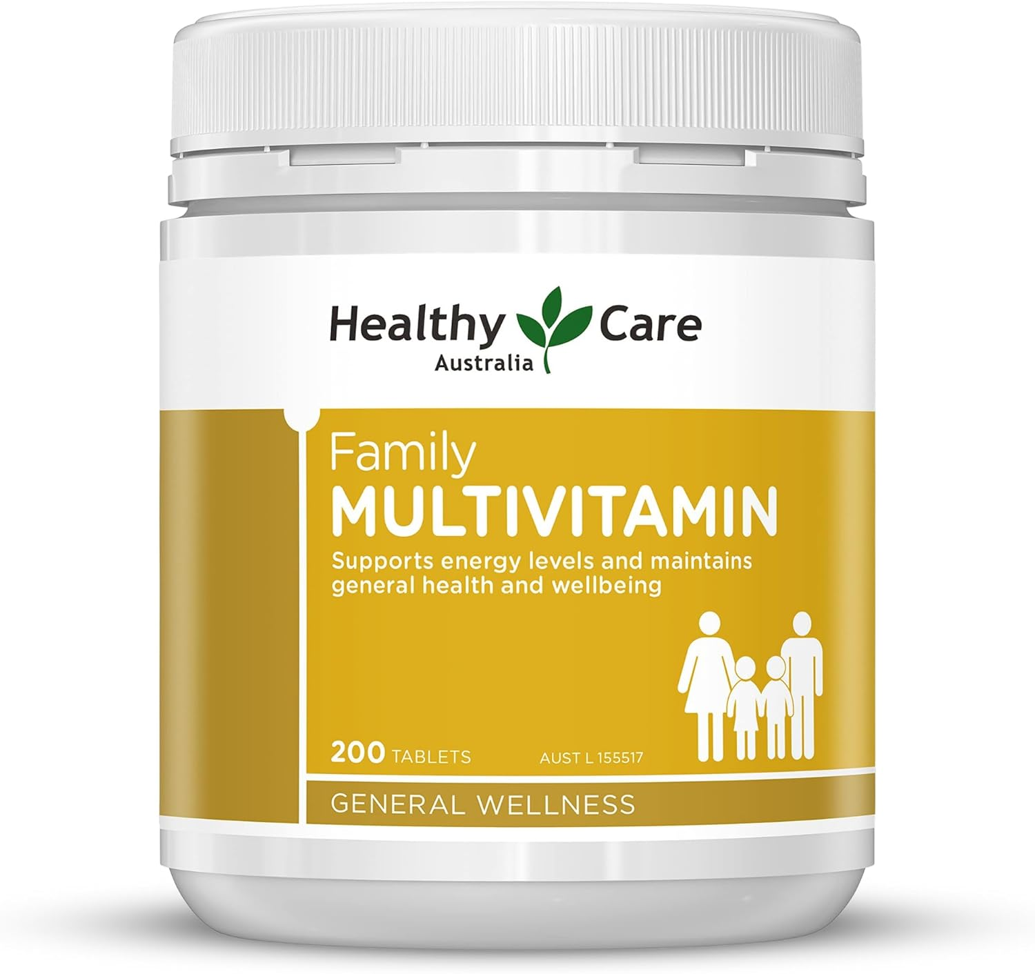 Healthy Care Family Multivitamin Chewable Tablets - Complete Daily Nutritional Support - Premium Dietary Supplement - All-Natural Ingredients - 200 Tablets