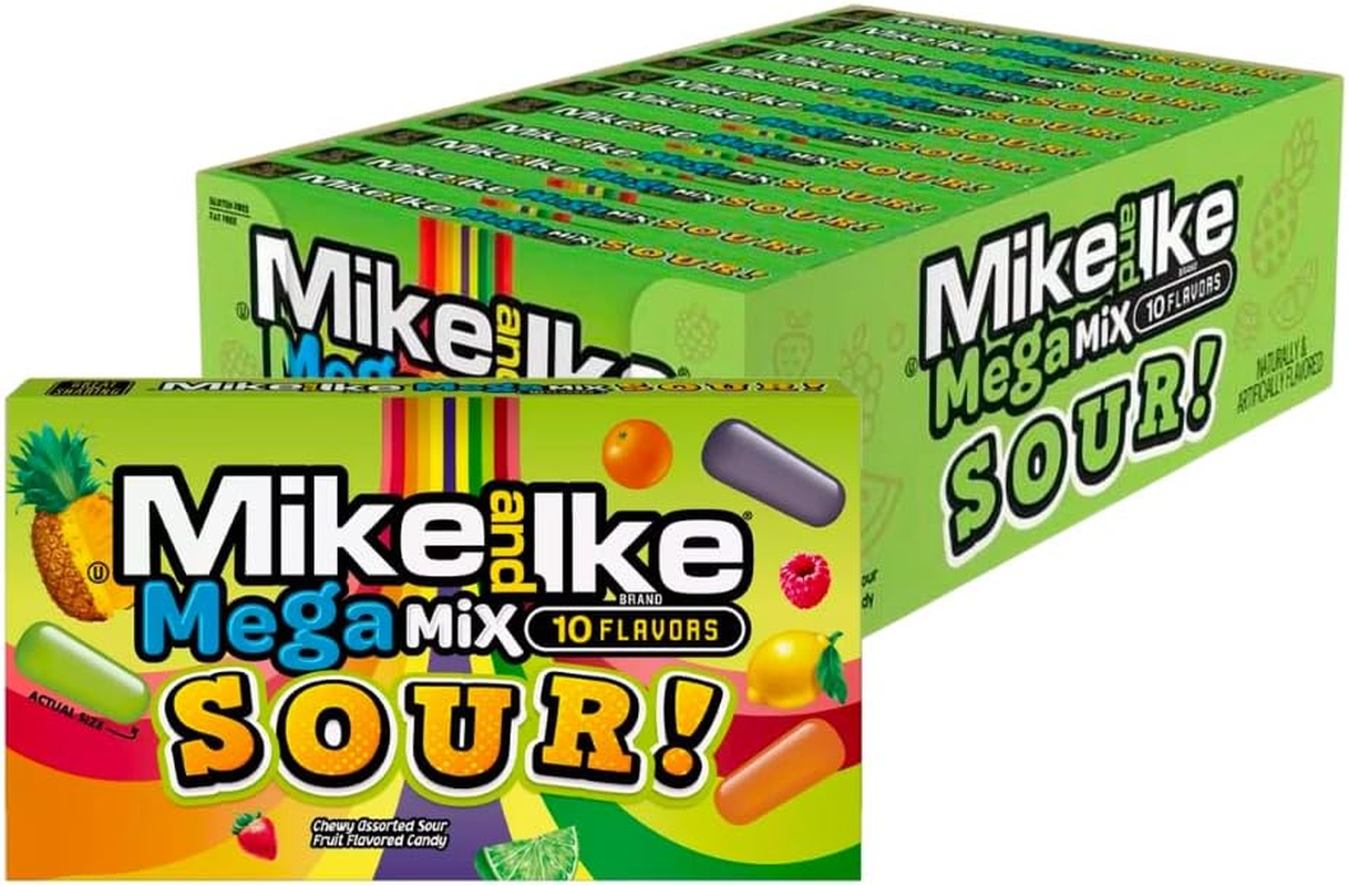Mike and Ike Mega Mix Sour 120G (Pack of 12)