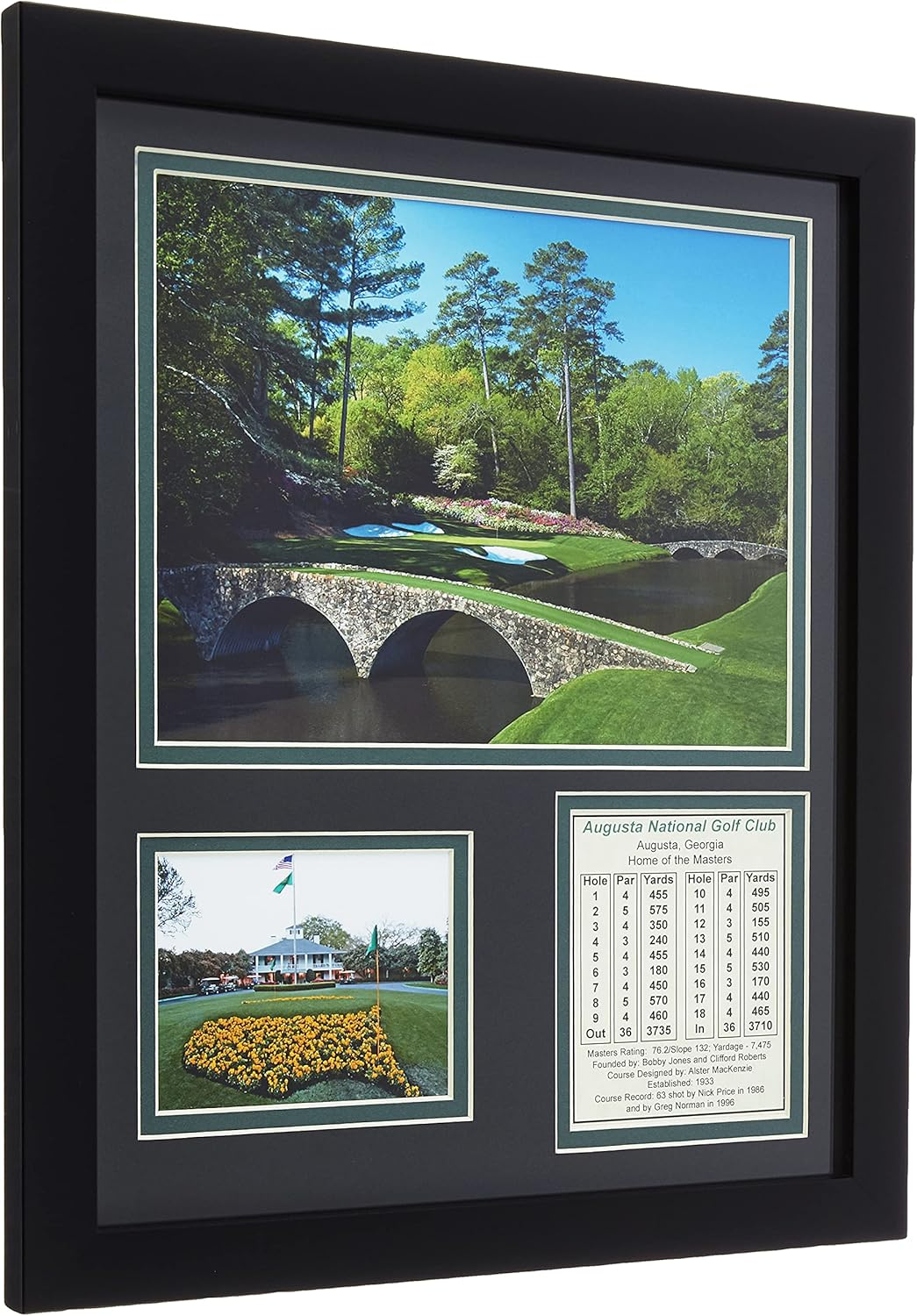 Augusta National Golf Course | 12Th Hole | 12" X 15" Framed Photo Collage