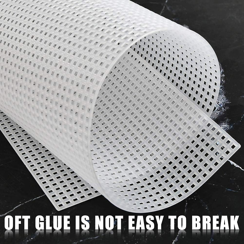 Haskoss 20Pcs Plastic Mesh Canvas Sheets for Embroidery, Acrylic Yarn Crafting, Knit and Crochet Projects (10.2 X 13.2 Inch) image number 1