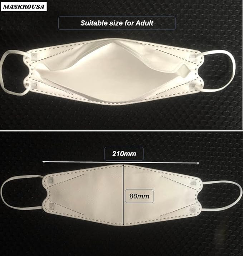 KF94 Face Mask, 30 Pack, 4-Layer Protection, Disposable, White image number 2