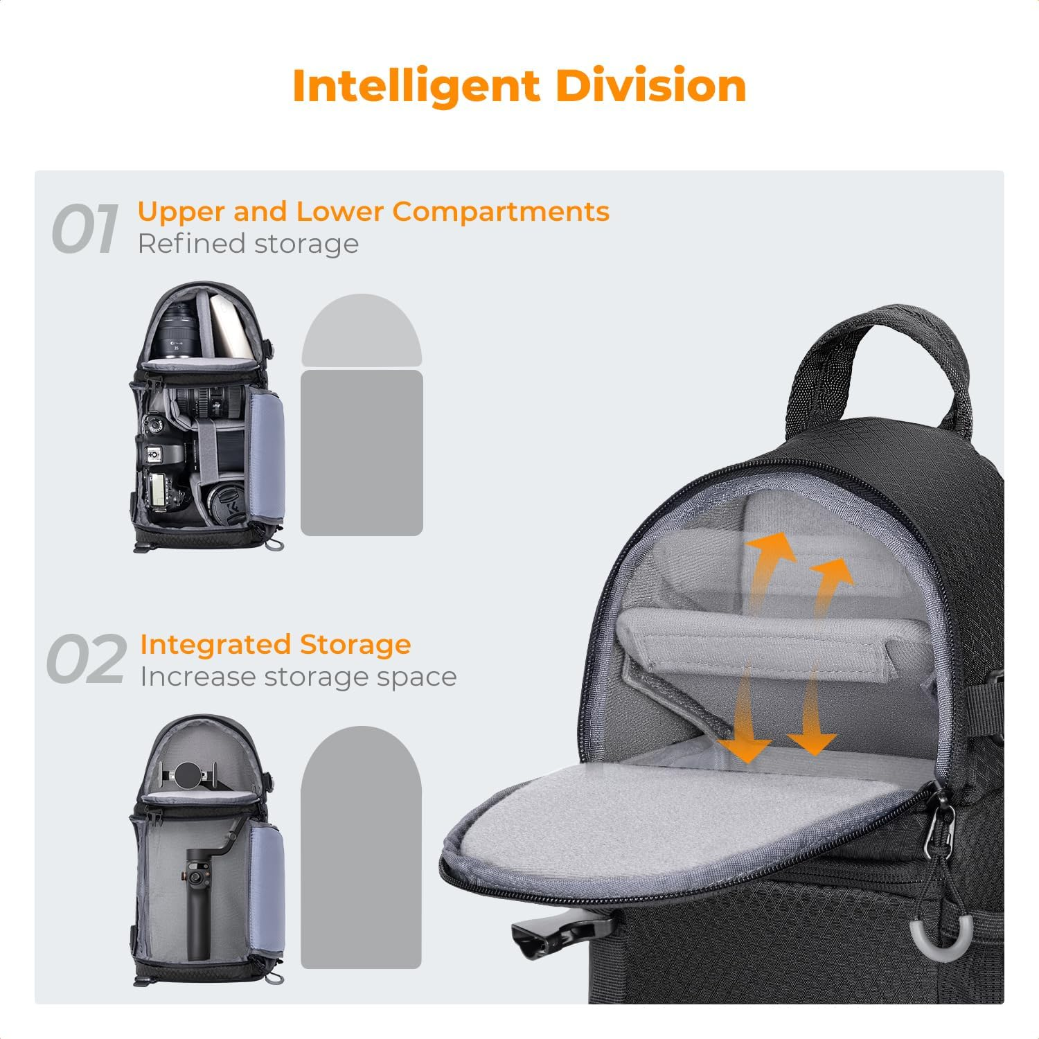 K&F Concept Camera Sling Bag Crossbody Bag image number 4