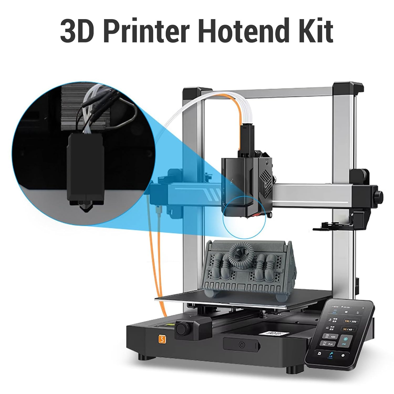 3D Printer Hot End Kit, Upgrade Ceramic Hotend Kit 0.4Mm Hardened Steel Nozzle, Assembled Hotend Kit 3D Printer Replacement Parts for Kobra 3 Printer, for Kobra 3 Combo image number 6