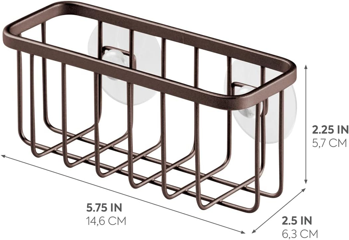 Interdesign Gia Kitchen Sink Suction Holder for Sponges, Scrubbers, Soap - Bronze image number 5