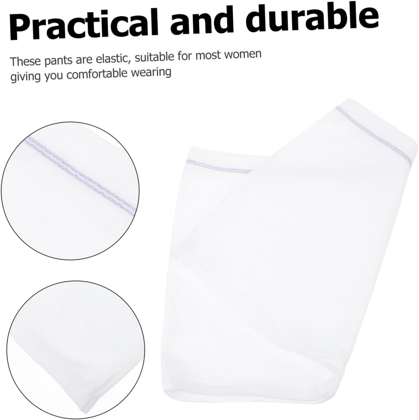 2Pcs Disposable Underpants for Women Soft Sanitary Pants One Use Breathable Lightweight Nursing Supplies Spa Sauna XXL White image number 1