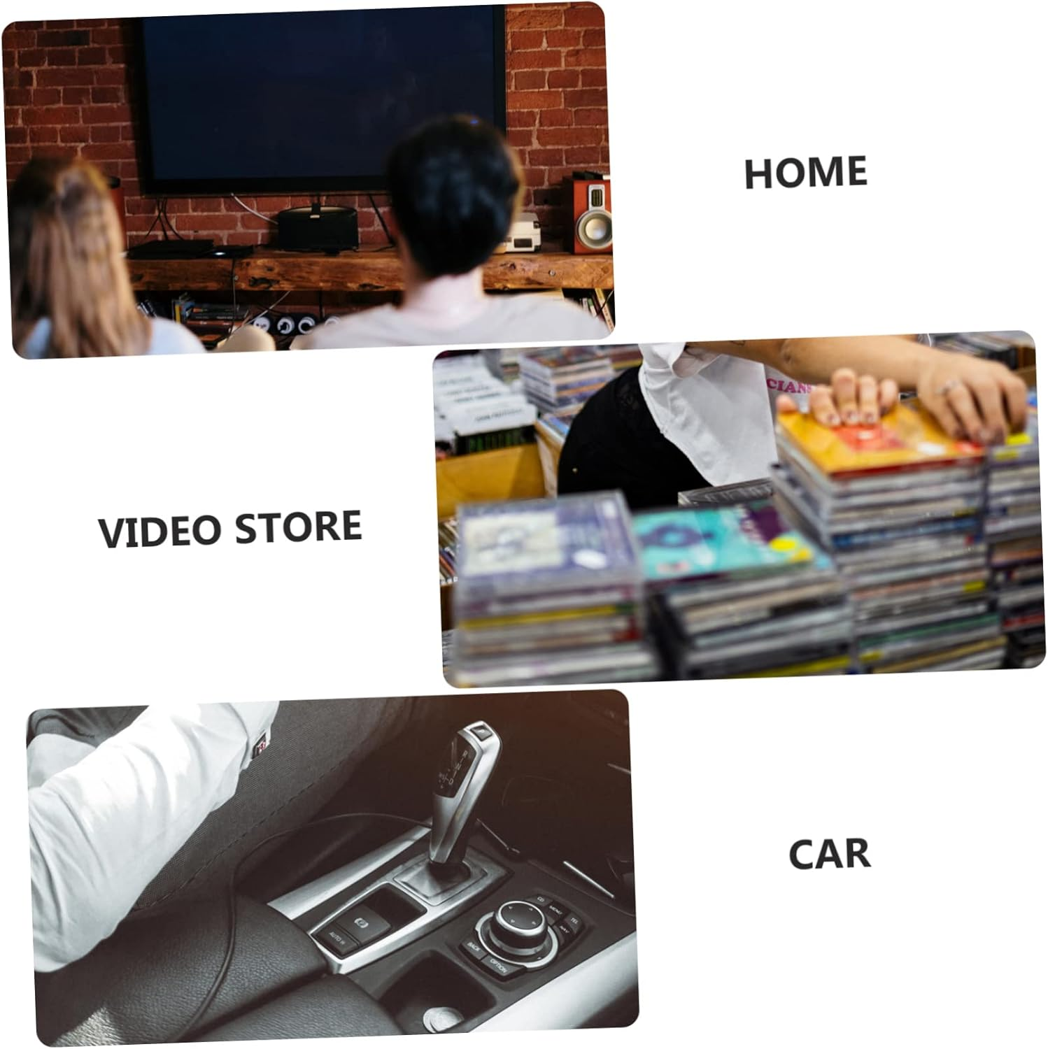 Amosfun 2Pcs Portable CD Storage Case Pocket Large Capacity CD Disc Holder Organiser for Car Travel Use image number 4