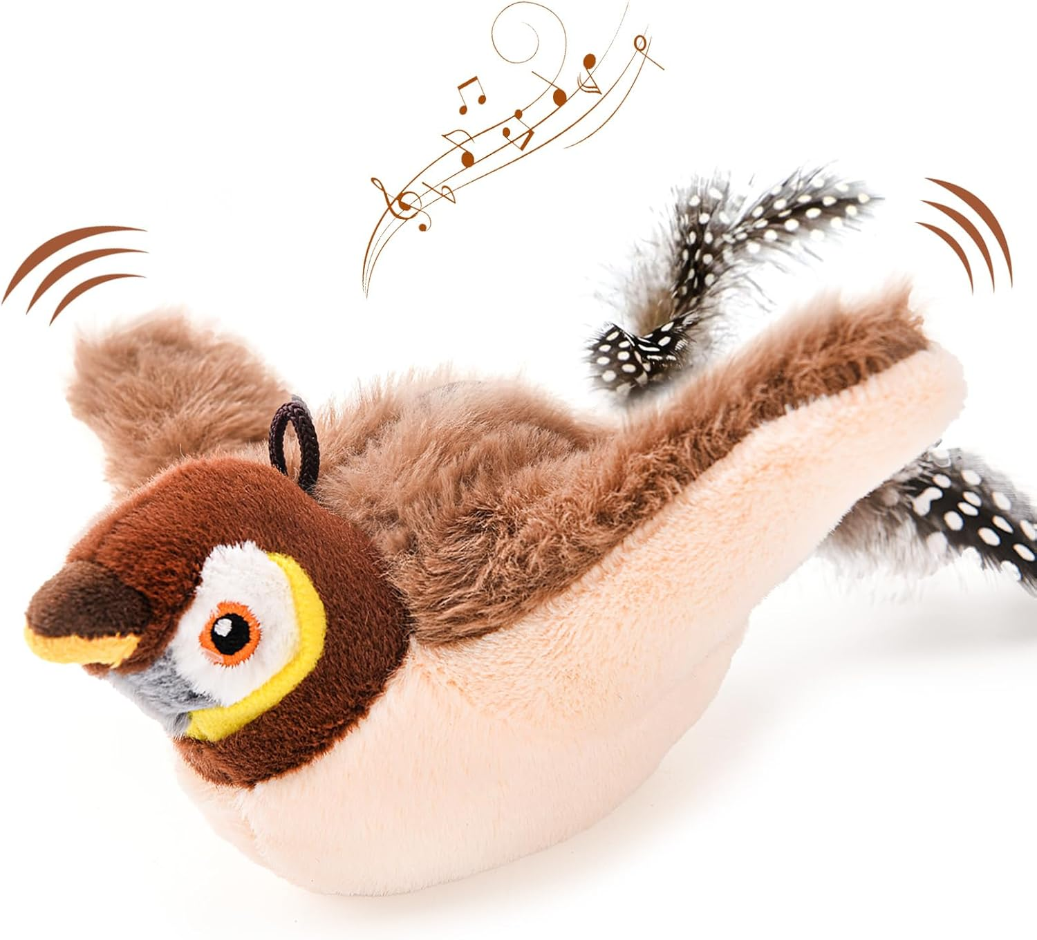 AUSCAT Flappy Bird Cat Toy, Simulated Chirping Bird Cat Toy Flapping Wings, Rechargeable，Interactive Catnip Toys for Indoor Kittens image number 3