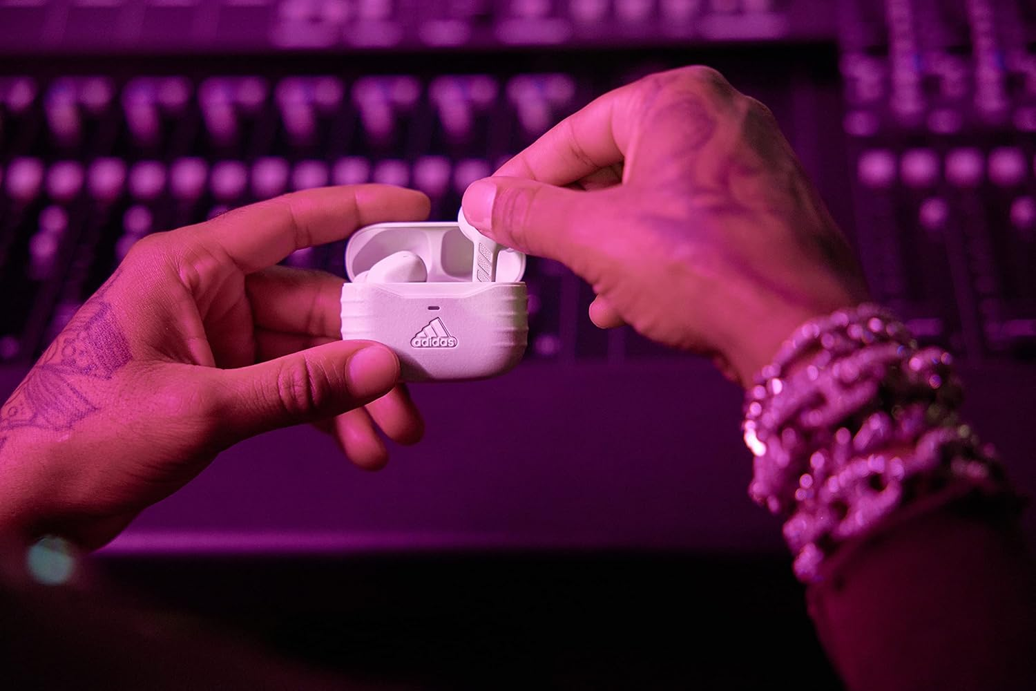 Adidas Z.N.E 01 ANC True Wireless Earbuds, Light Grey image number 1