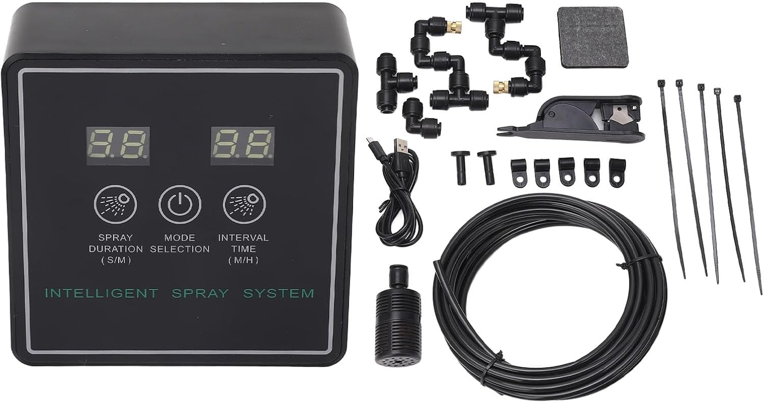 Reptile Smart Spray System Reptile Misting System Reptile Fogger Intelligent Timing Cycle Spray for Reptiles Amphibians Indoor Plants image number 5