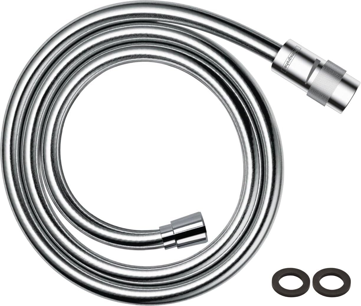 Hansgrohe Isiflex - Universal Fit Shower Hose 2.00 M, Tangle Free, Flexible Shower Head Hose Anti-Kink, Incl. Sealing Rings, Chrome, 28274000 image number 4