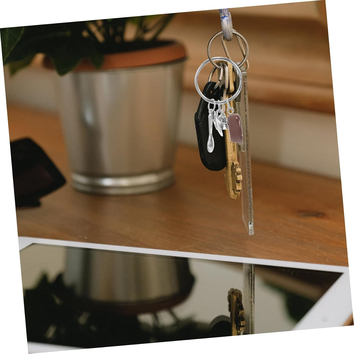 WATIIFUFU Cute Keychain Ring Vintage Coffee Bean Keychain Bag Hanging Decoration Adults