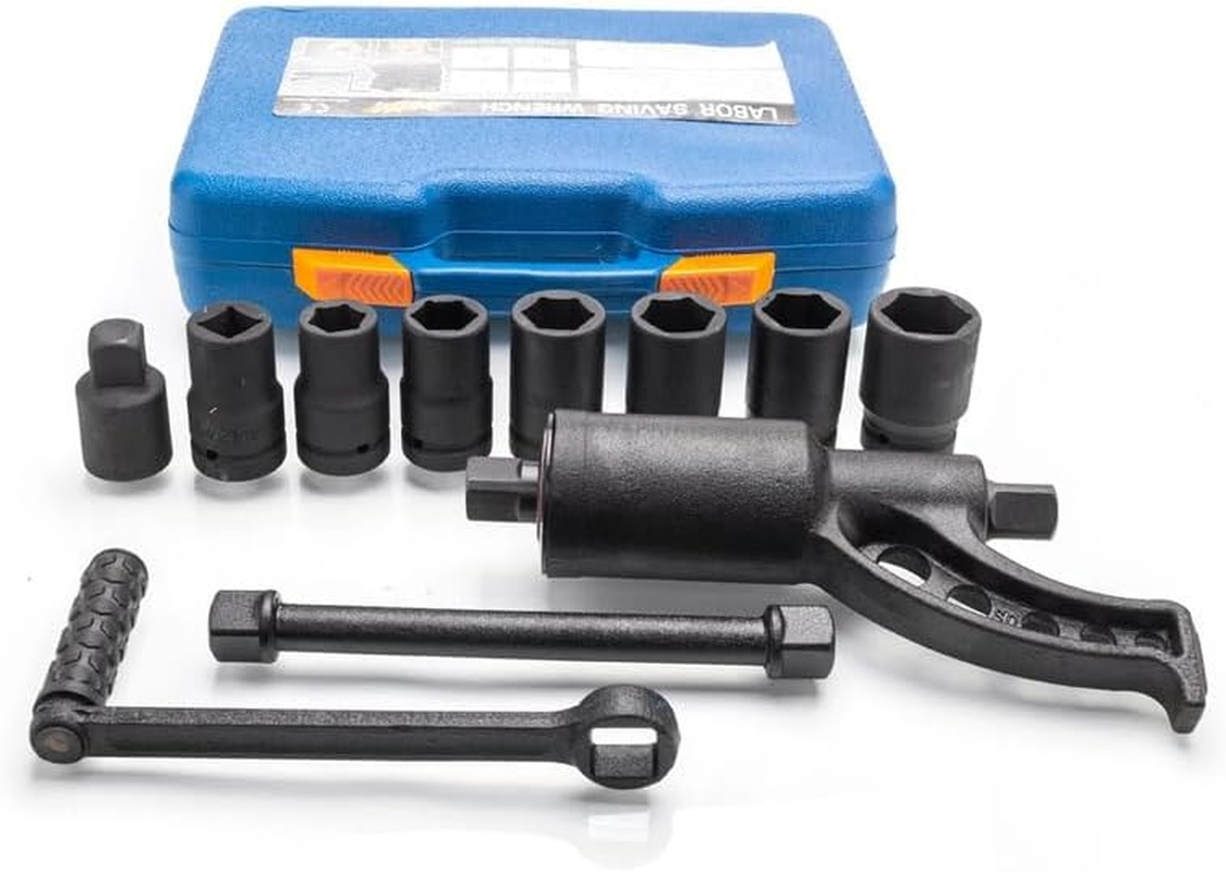 1" Drive Torque Multiplier Hand Lug Wrench Wheel Nut Remover 1-58 Ratio 8 Sockets image number 6