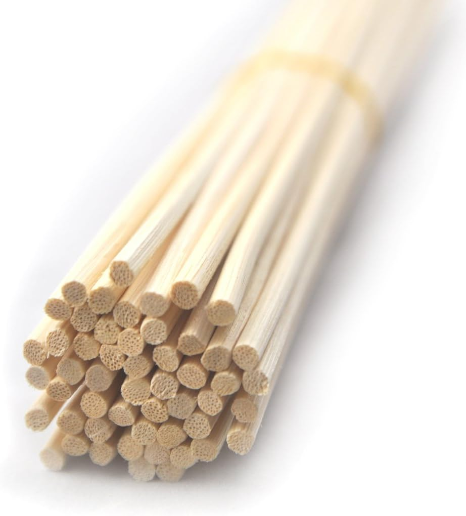 50 Pieces Natural Rattan Reed Diffuser Replacement Refill Sticks for Aroma (30Cm*4Mm, Natural Colour) image number 2