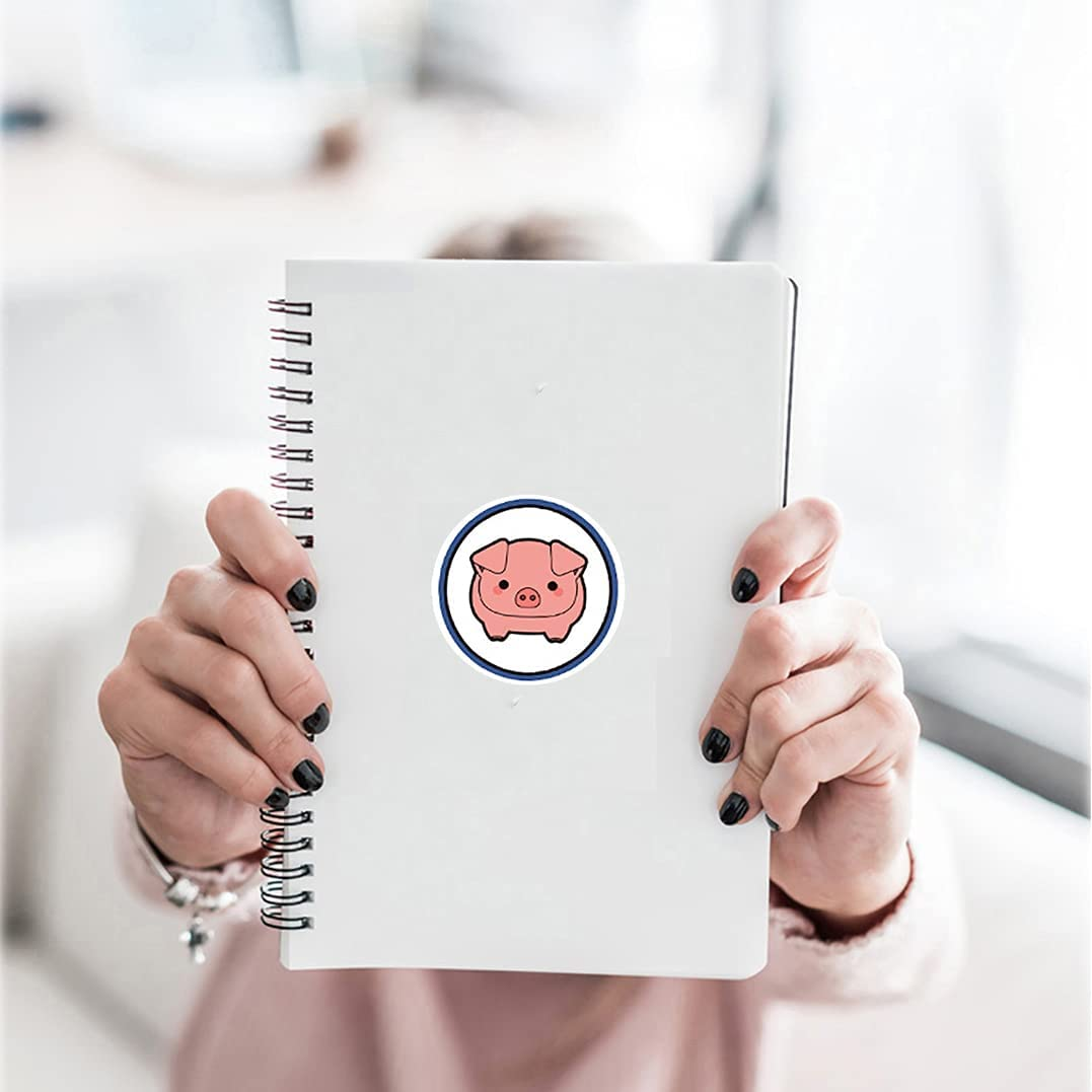 50Pcs Cute Pigs Stickers Pack, Funny Cartoon Stickers for Laptop, Water Bottles, Computers, Guitar, Skateboard, Kawaii Pig Animals Stickers Decals for Tenn, Adults (Pigs Stickers) image number 1