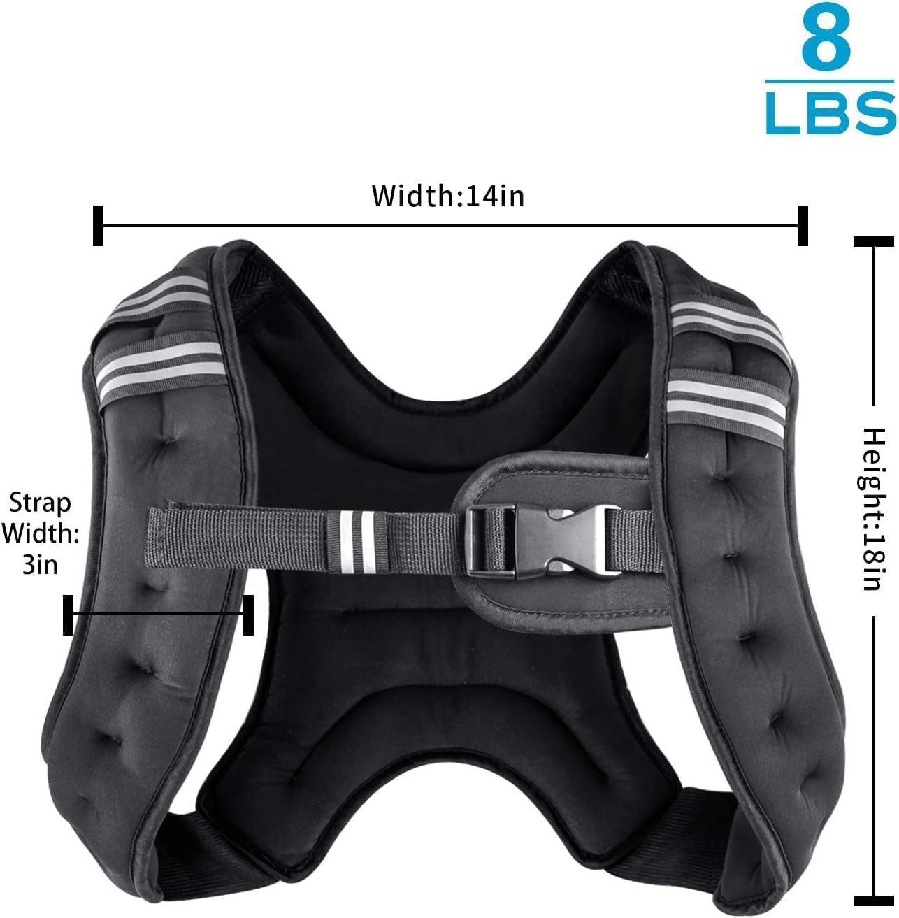 Running Weight Vest for Men Women Kids12 Lbs(5Kg) Weights Included, Body Weight Vests for Training Workout, Jogging, Cardio, Walking, Adjustable Weighted Vest Workout Equipment image number 2