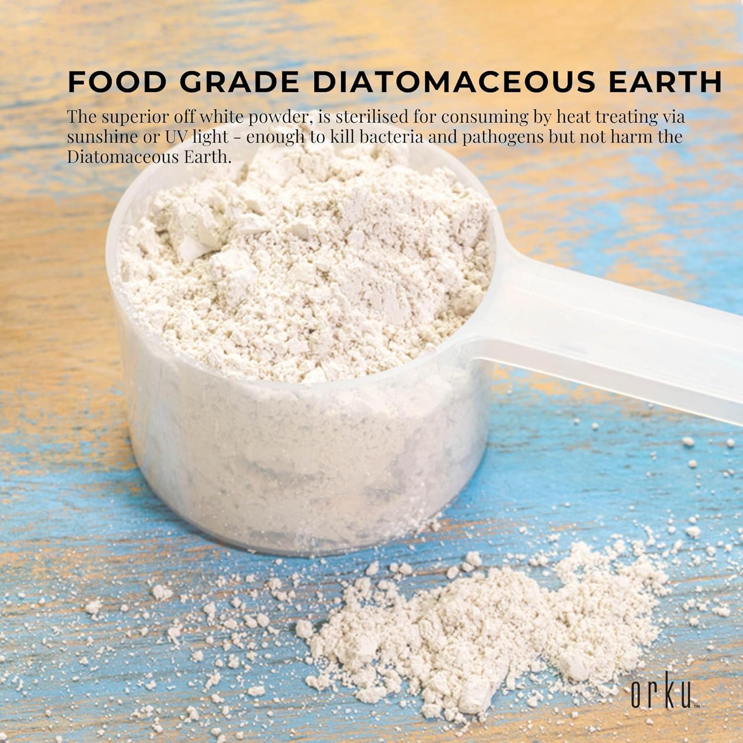 1.4Kg Organic Fine Diatomaceous Earth Tub - Food Grade Fossil Shell Flour Powder image number 6